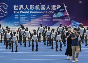 Humanoid robots race, tumble at China’s first ‘robot Olympics’