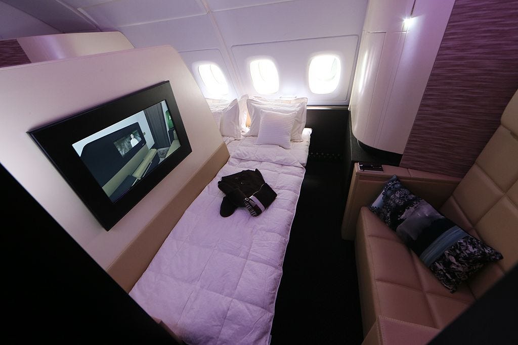 The Apartment suite on an Etihad flight.