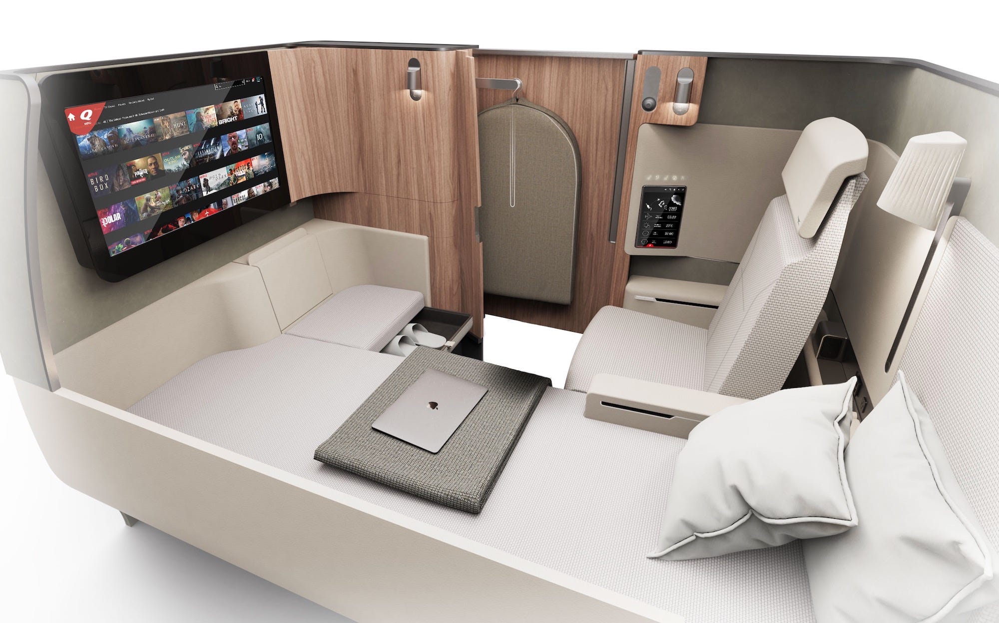 Qantas A350-1000 first class.