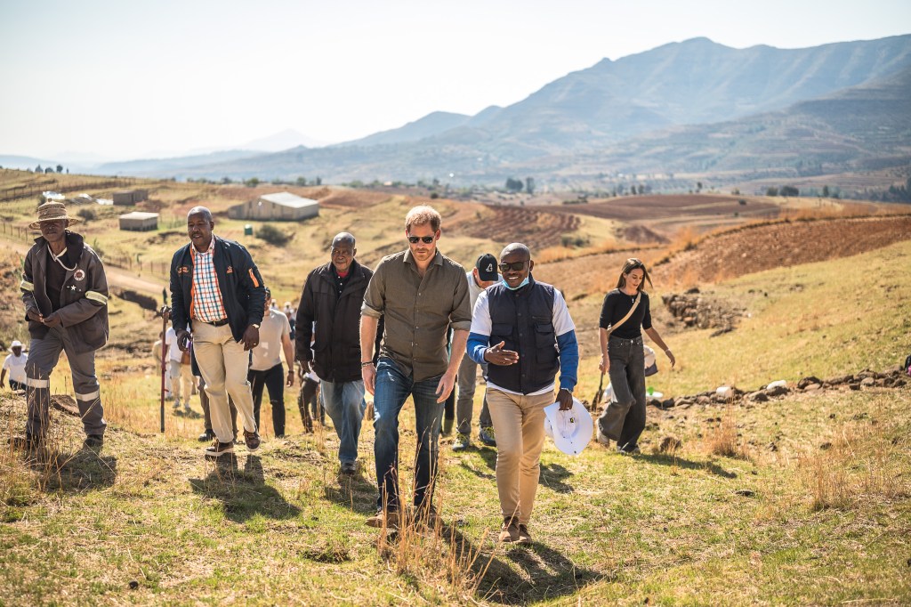 Prince Harry and Prince Seeiso with Dr. Sophie Chandauka in October 2024