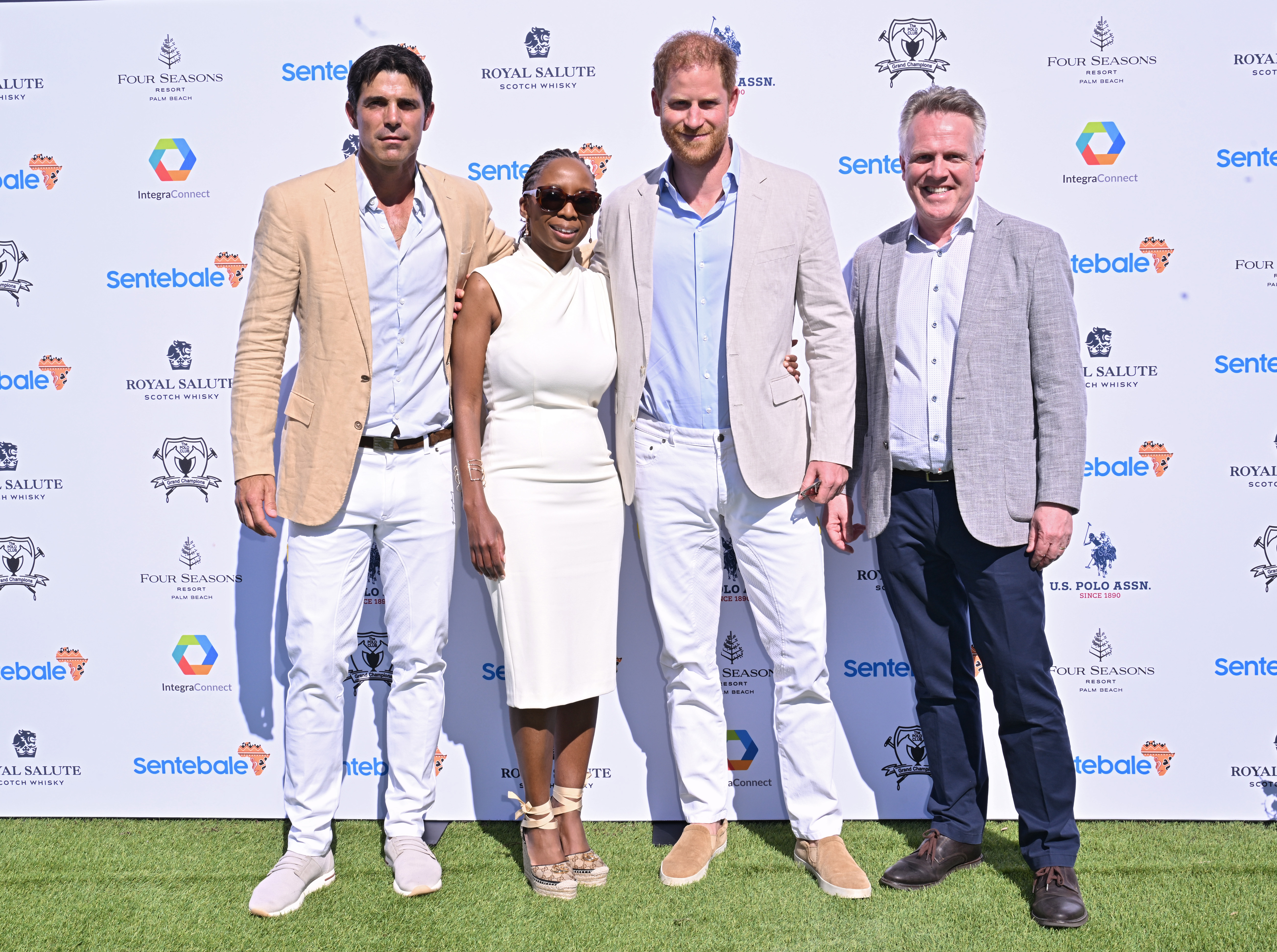 Nacho Figueras, Dr. Sophie Chandauka, Prince Harry and Richard Miller in April 2024