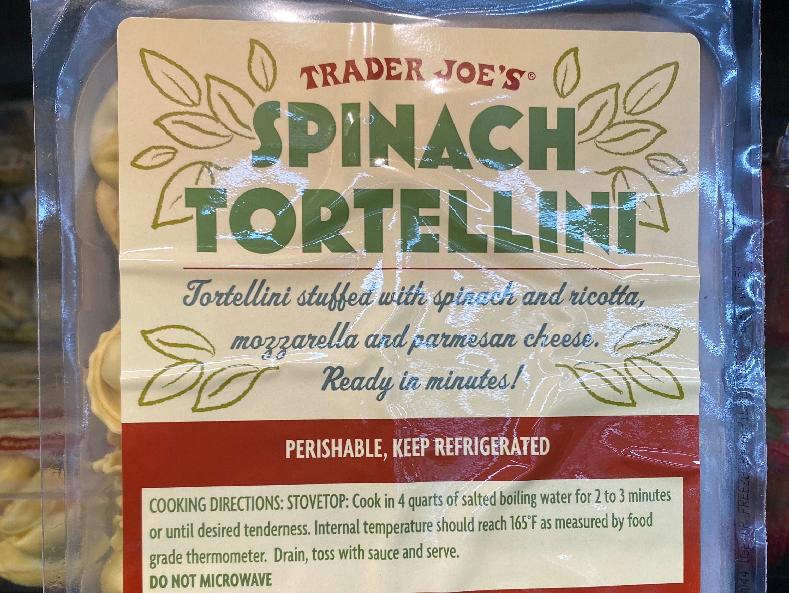Trader Joe's spinach tortellini