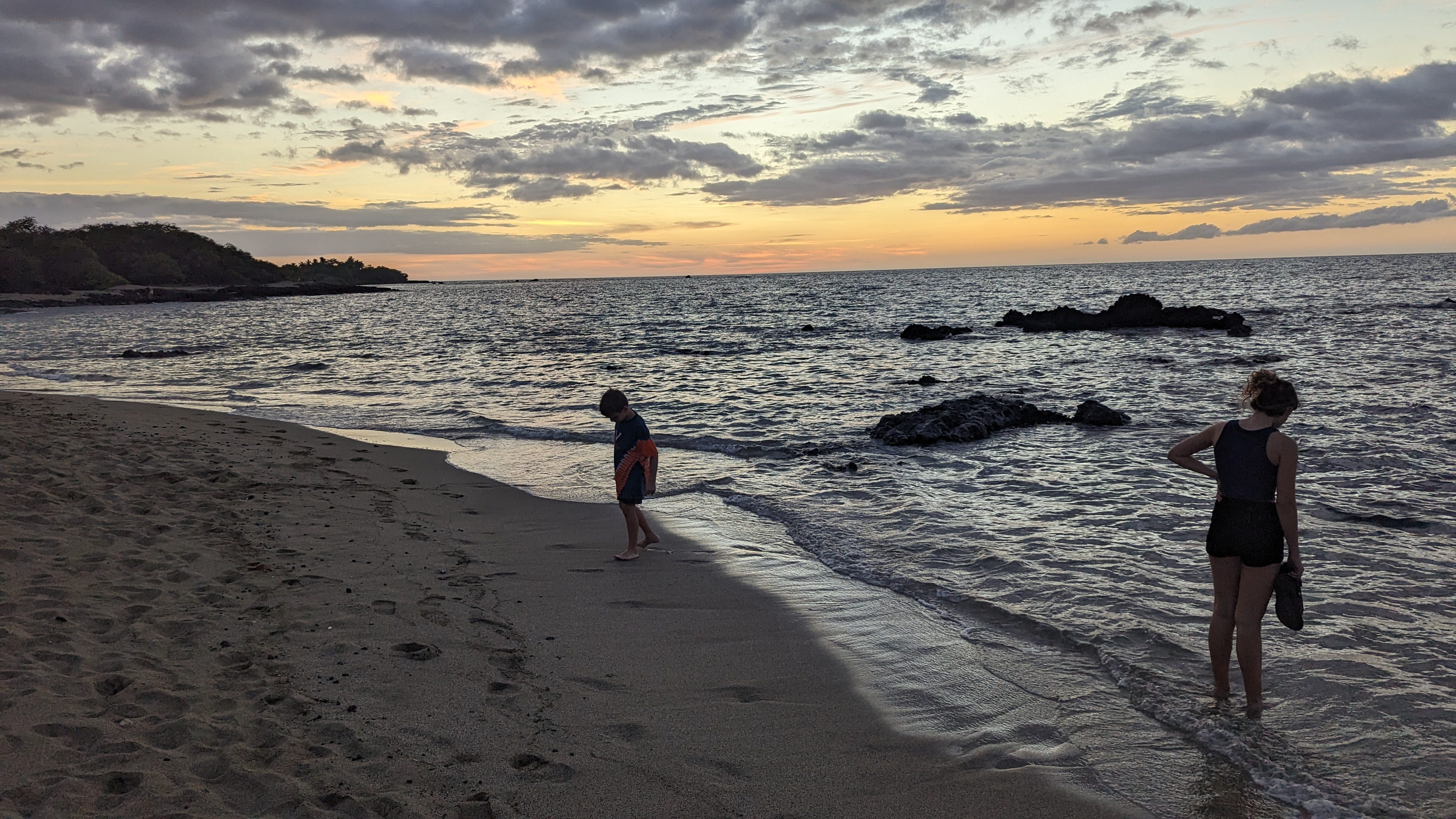 Person on  Lava Lava shoreline.