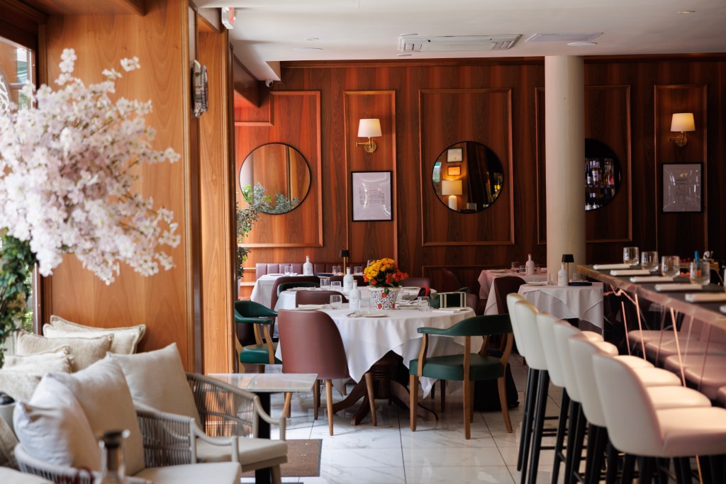 A view inside his lush Italian spot.