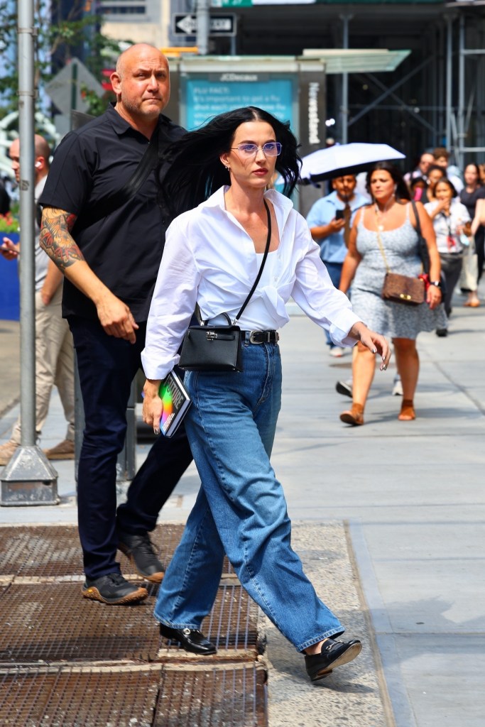 Katy Perry walking in New York City.