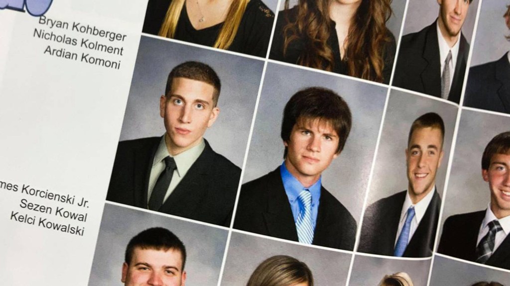 Bryan Kohberger's senior photo from his high school yearbook.
