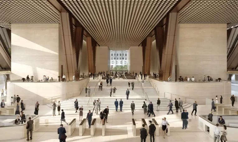 Rendering of the new JPMorgan headquarters