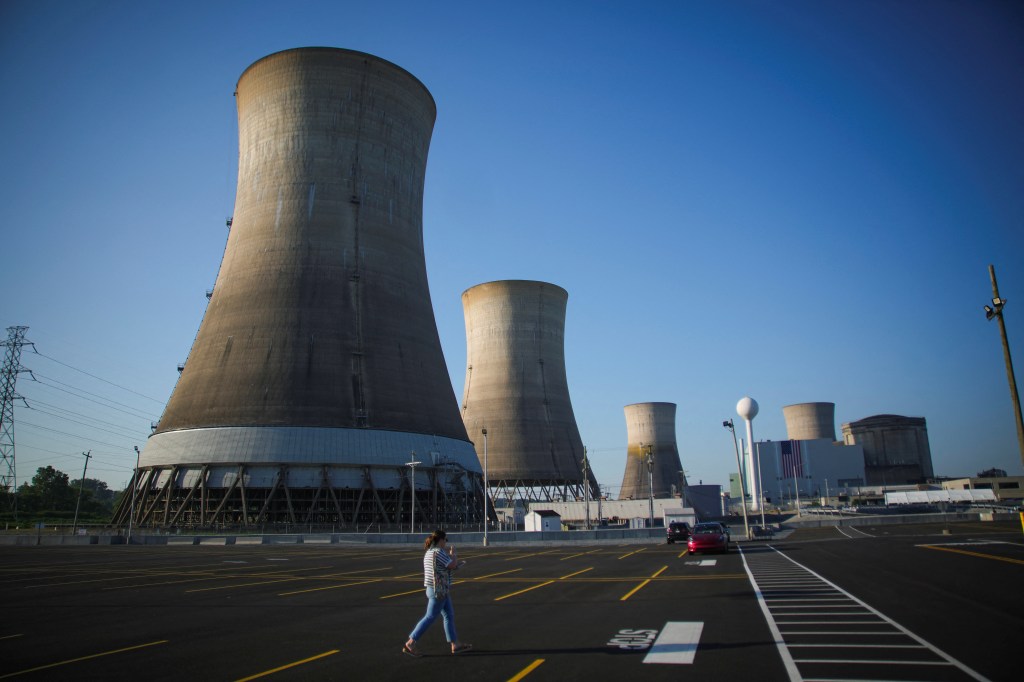 The former Three Mile Island nuclear power plant.