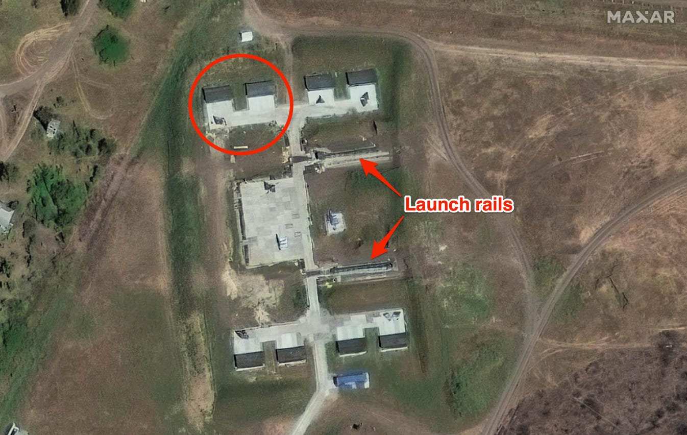 A launch area at Primorsko-Akhtarsk air base in Russia on August 11.