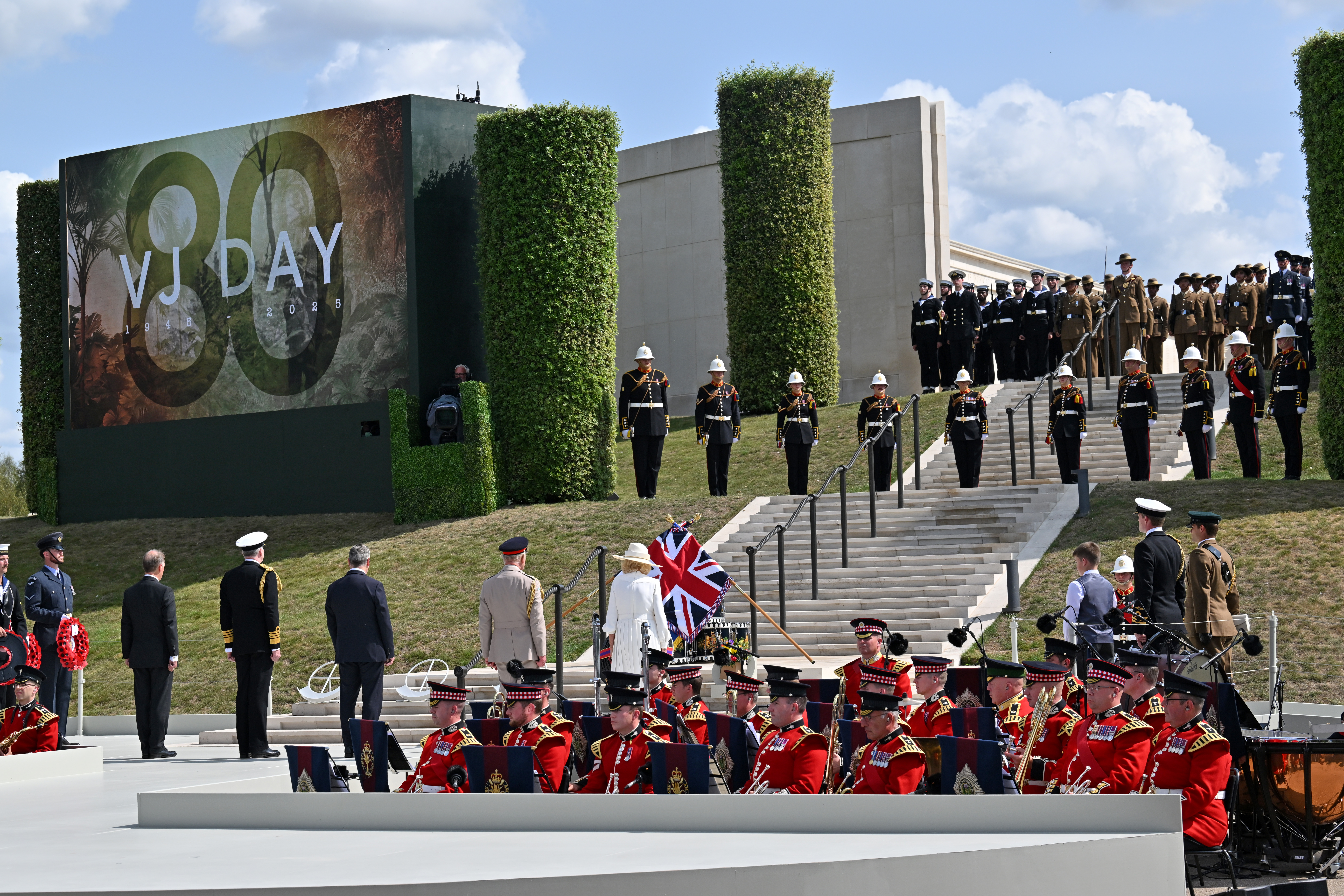 a Service of Remembrance to commemorate the 80th Anniversary of VJ Day at The National Memorial Arboretum in 2025