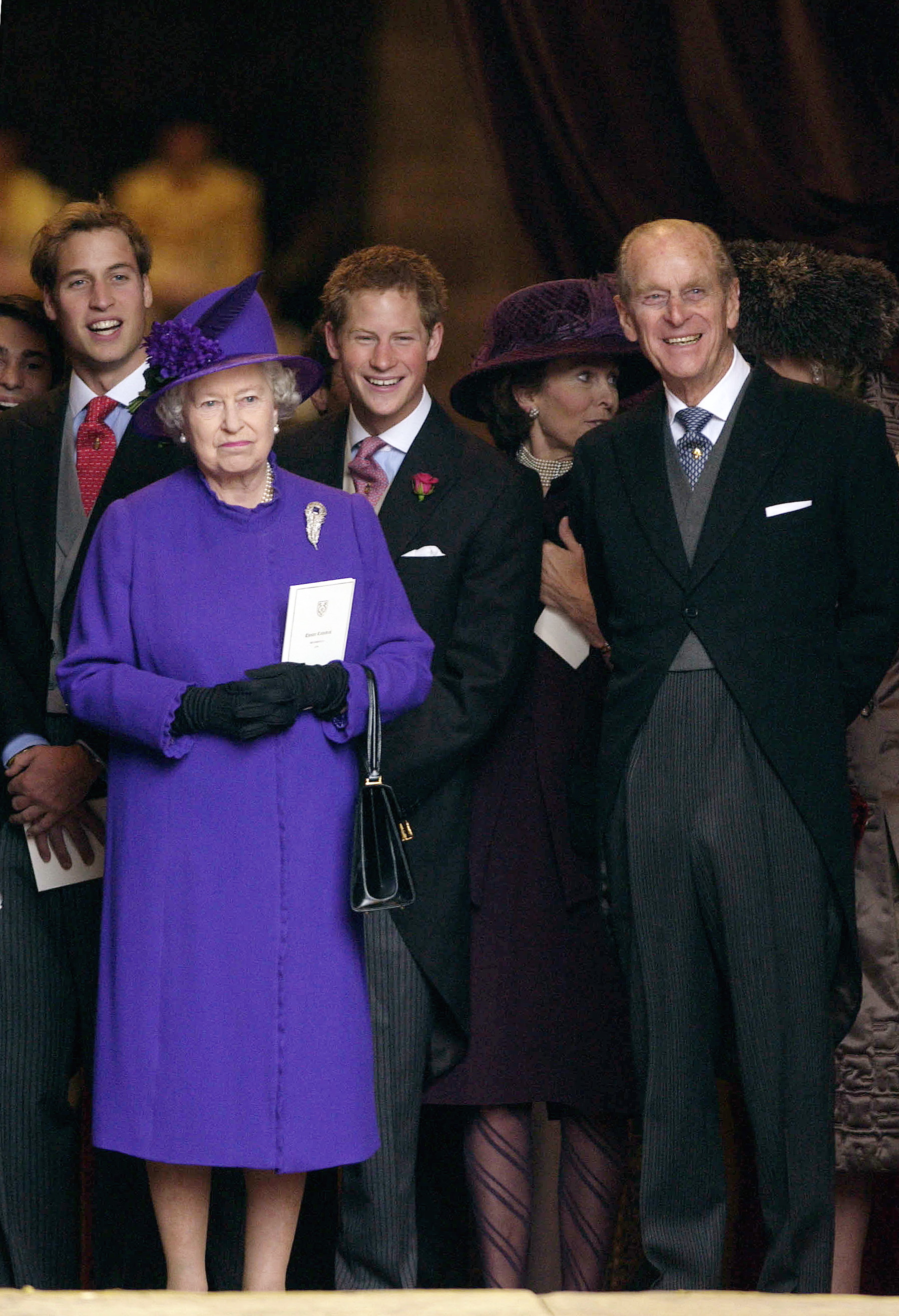 Queen Elizabeth II, Prince Philip, Prince Harry and Prince William 