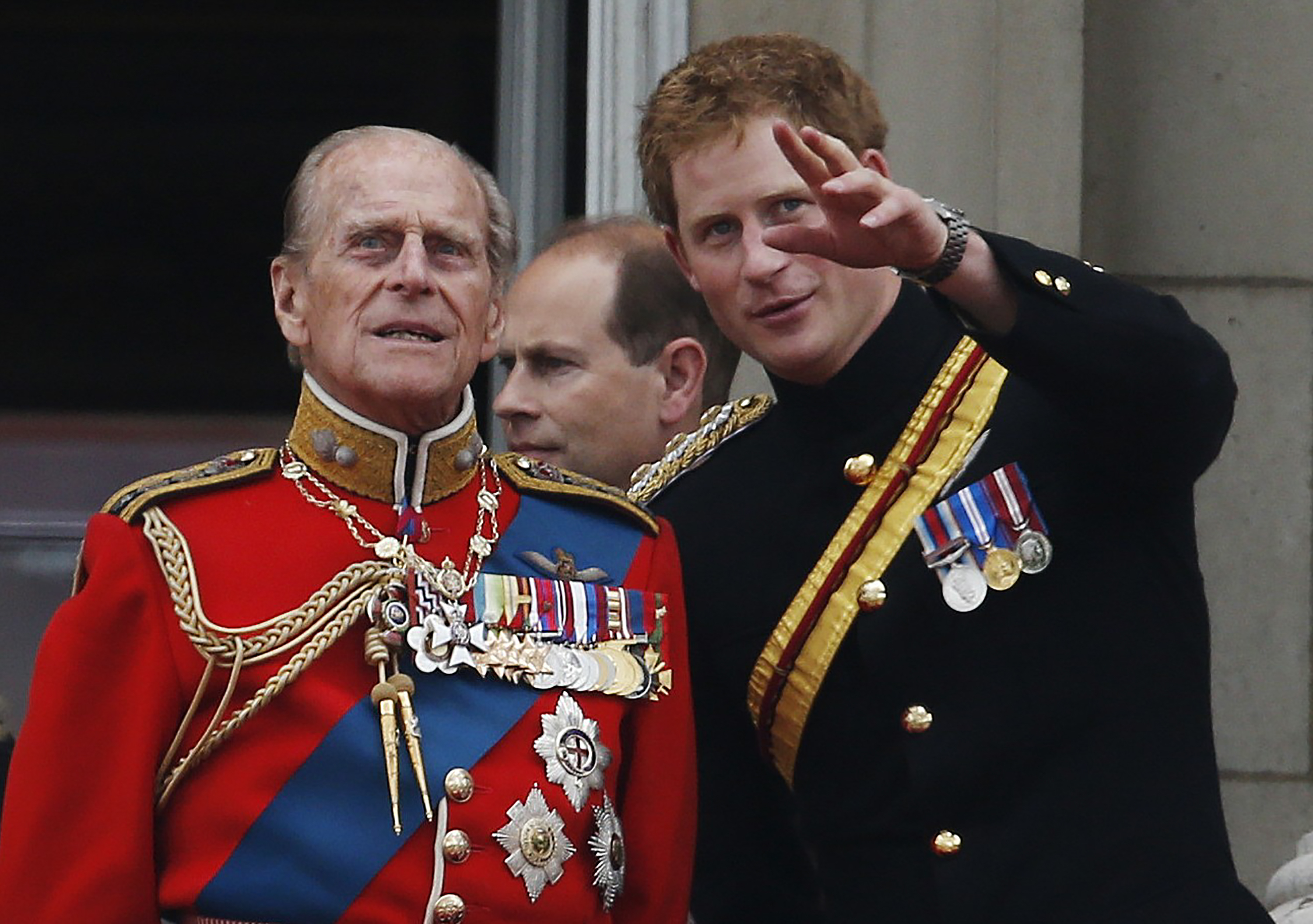 Prince Harry and Prince Philip in 2014