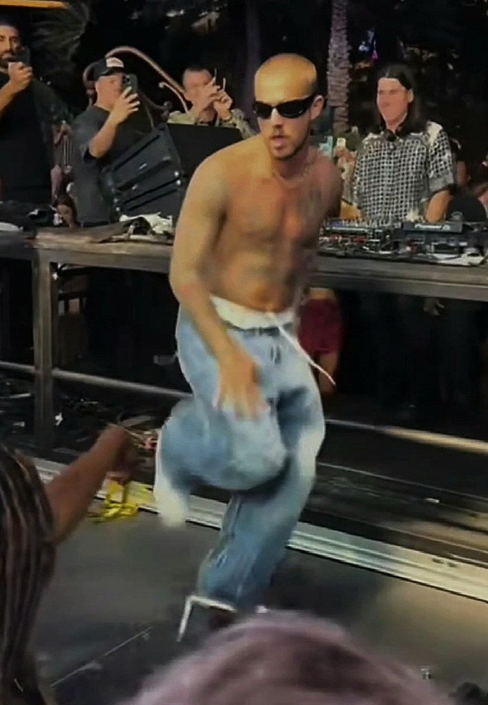 Dylan Desclos impersonating Justin Bieber at XS Nightclub Las Vegas Saturday night. 