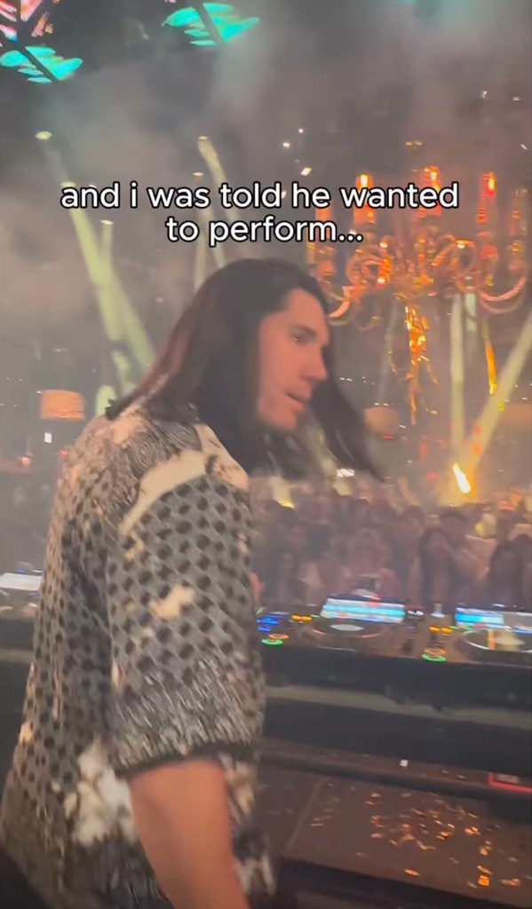 DJ Gryffin being tricked into thinking Dylan Desclos is Justin Bieber at XS Nightclub Las Vegas Saturday night. 