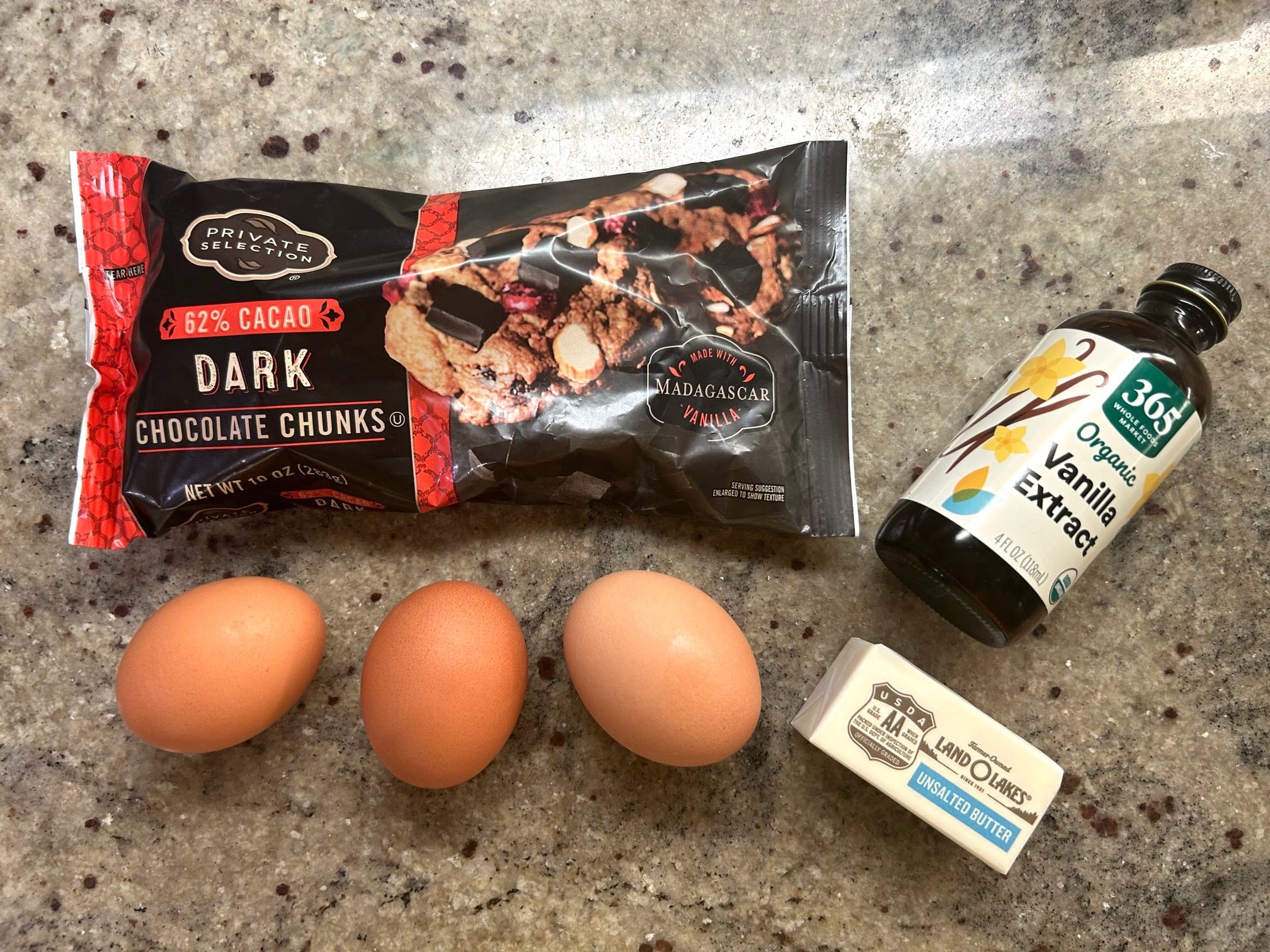 Ingredients for Gordon Ramsay's Brownies