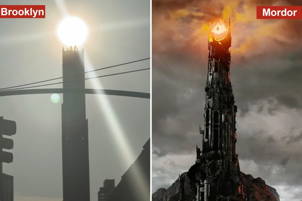 Comparison of a Brooklyn building and the Eye of Sauron.