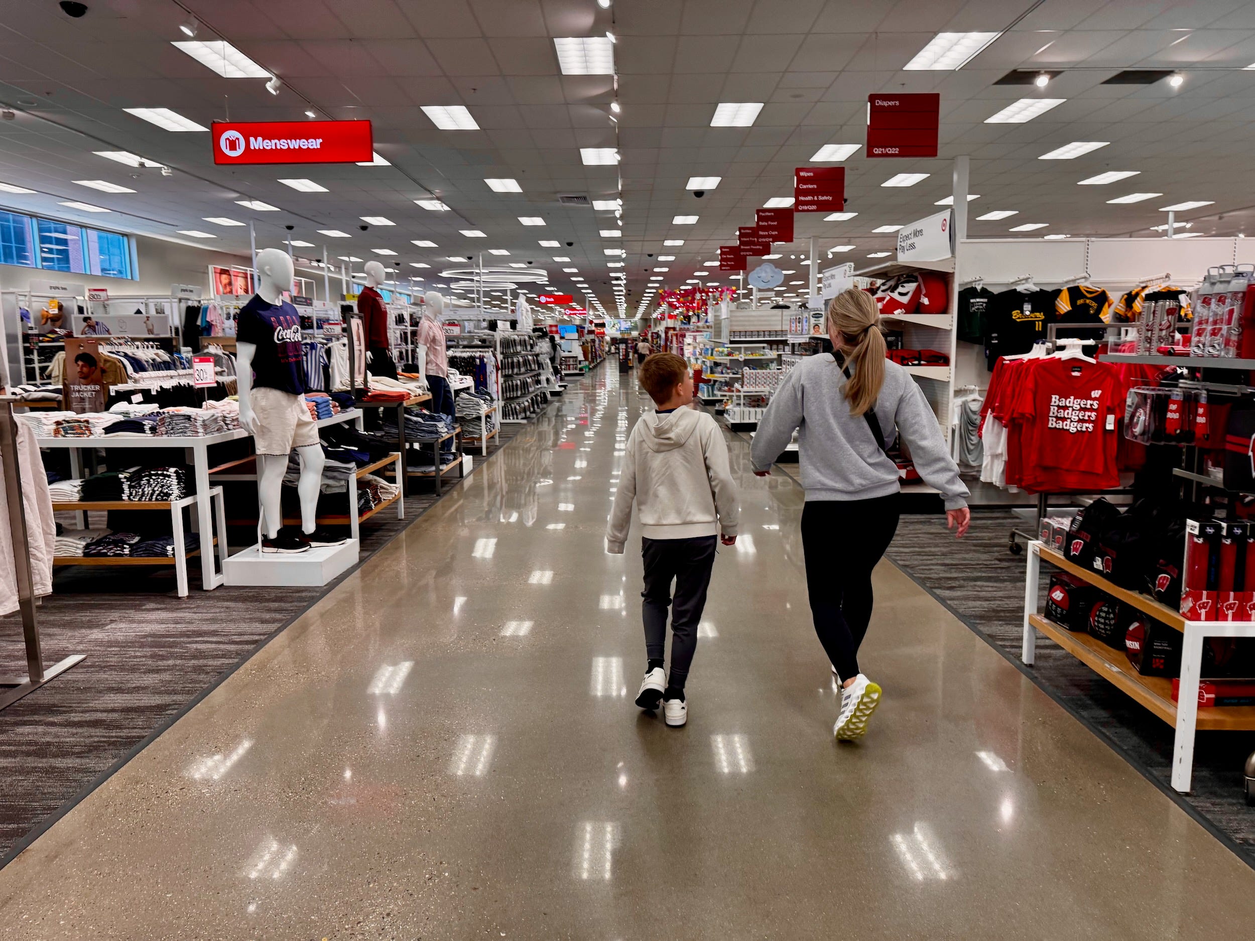 Shoppers visit a Target in Wisconsin.