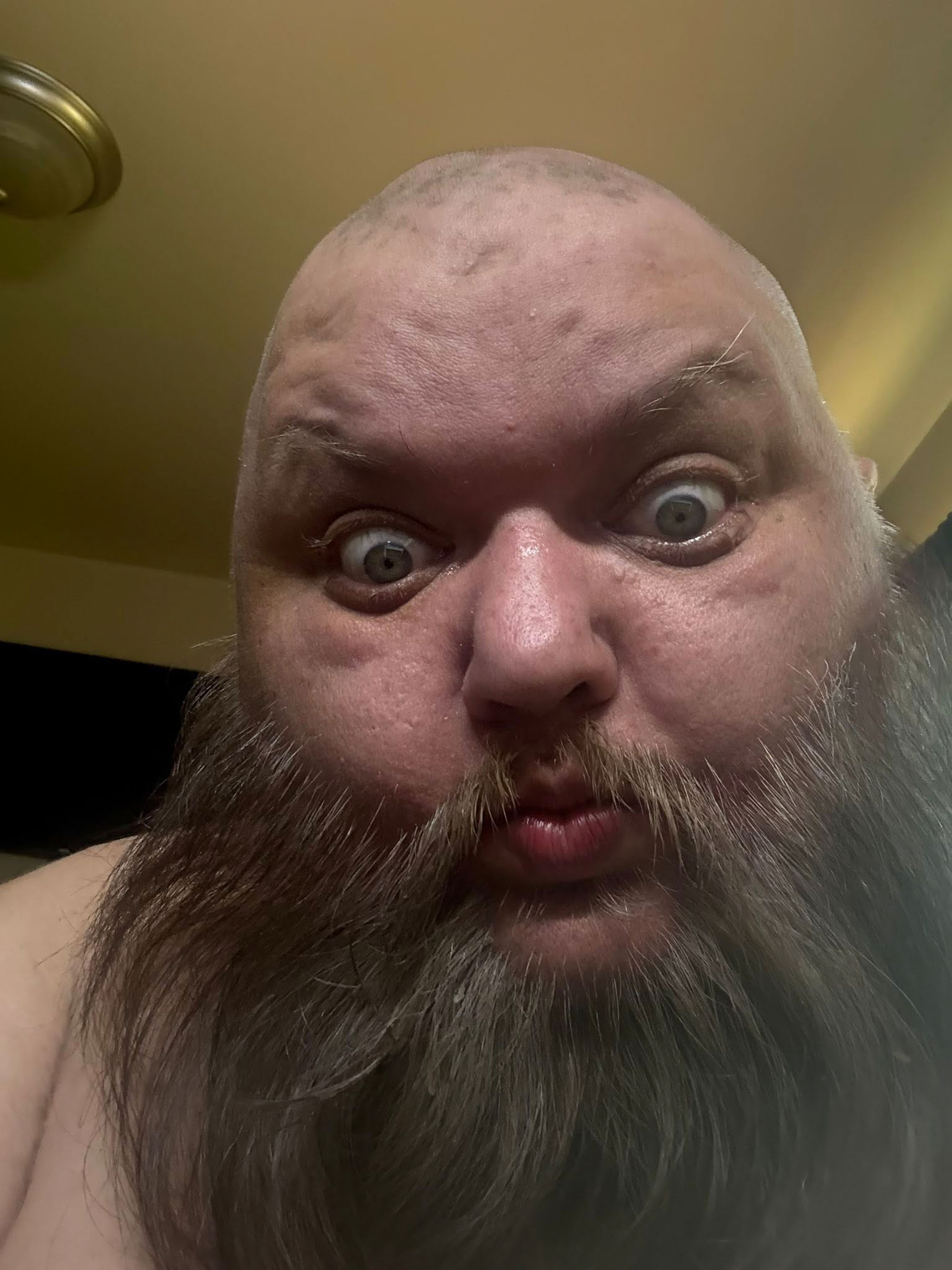 John Crawley makes a funny face. 