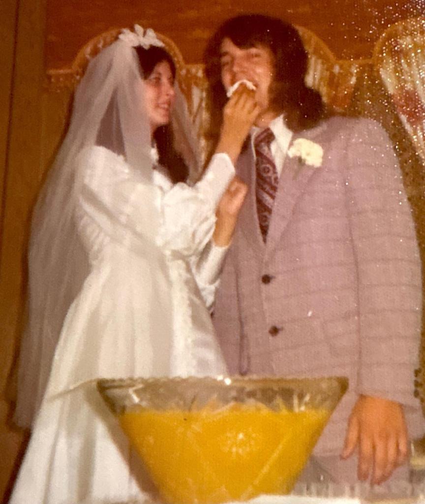 Janet Renee White and Randy White at their wedding.