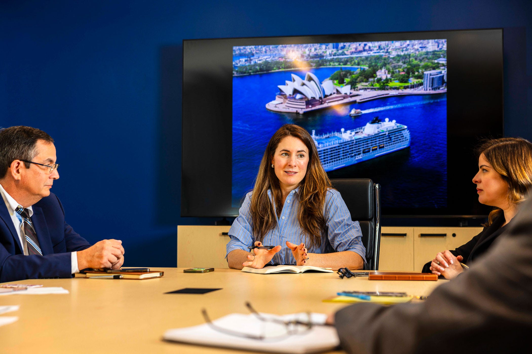 Jessica Hoppe at an office meeting