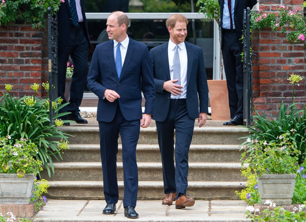 Prince William and Prince Harry in July 2021