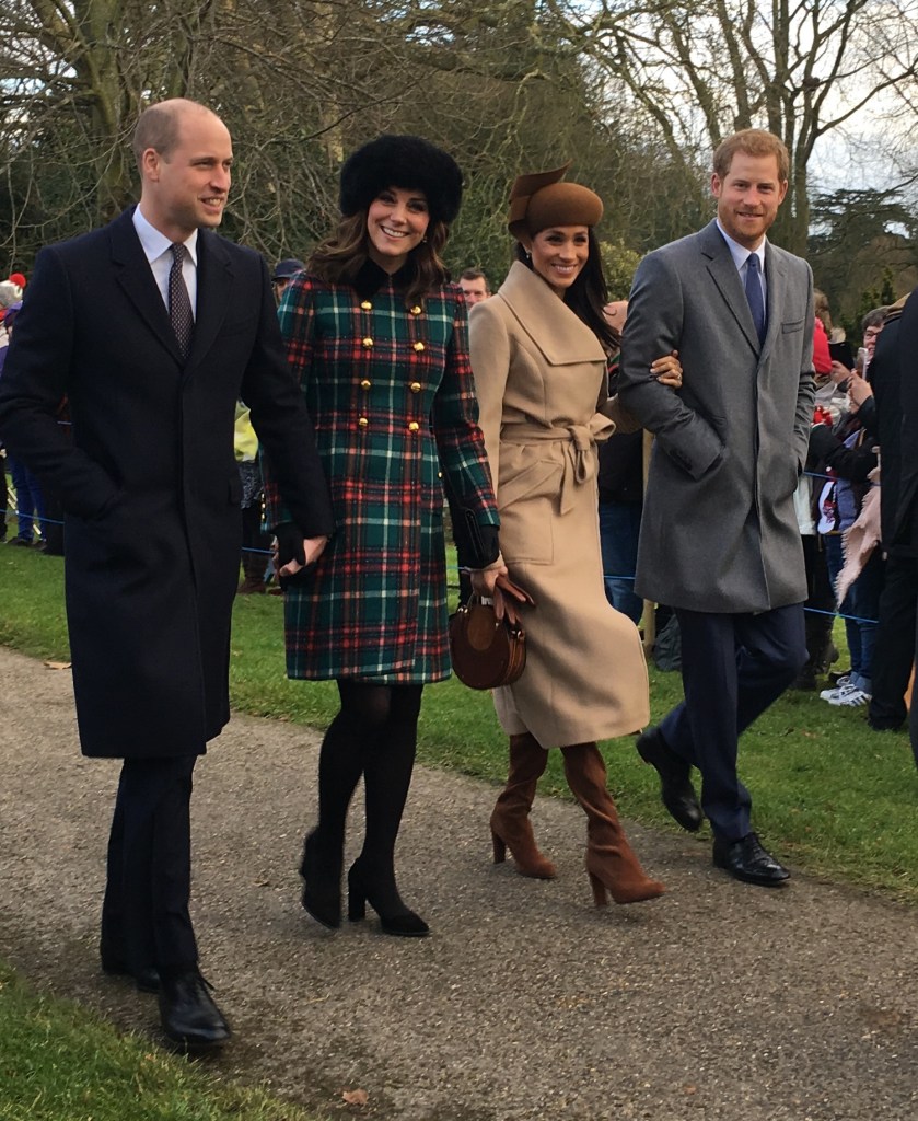 Kate Middleton, Prince William, Meghan Markle and Prince Harry in December 2017