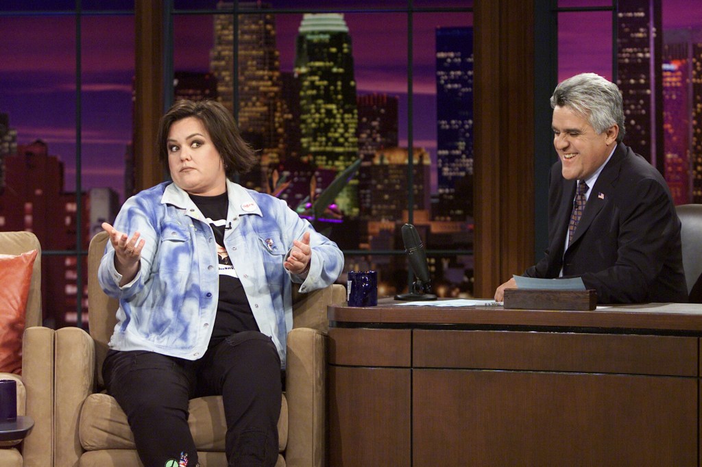 Rosie O'Donnell and Jay Leno on 
