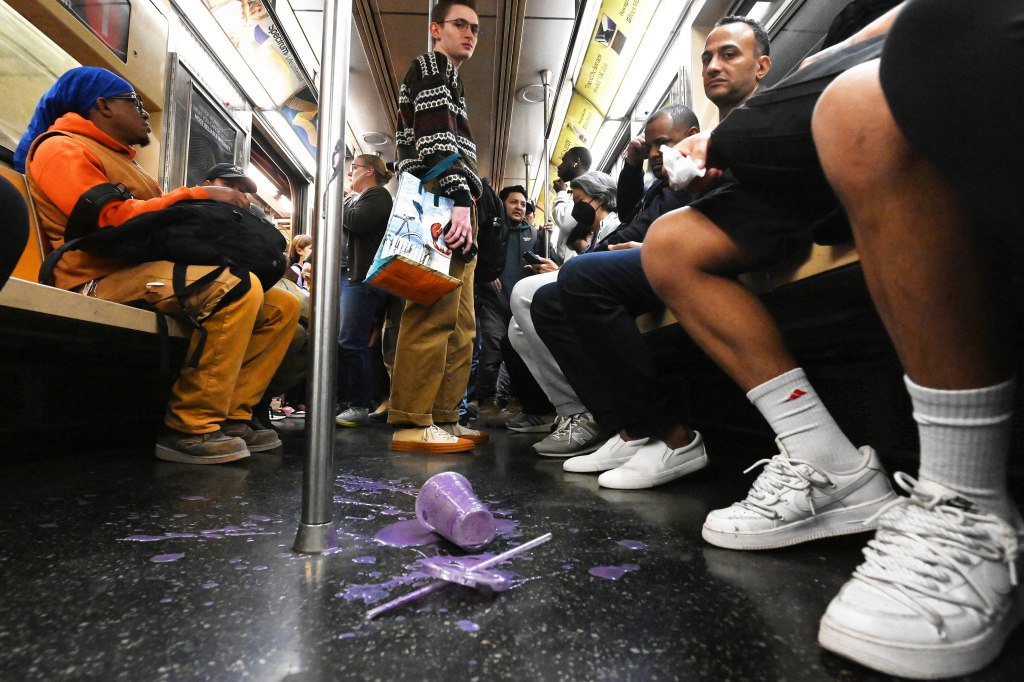 dirty subway car