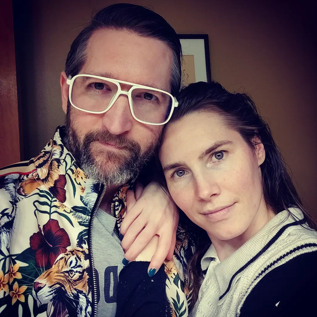Christopher Robinson and Amanda Knox.