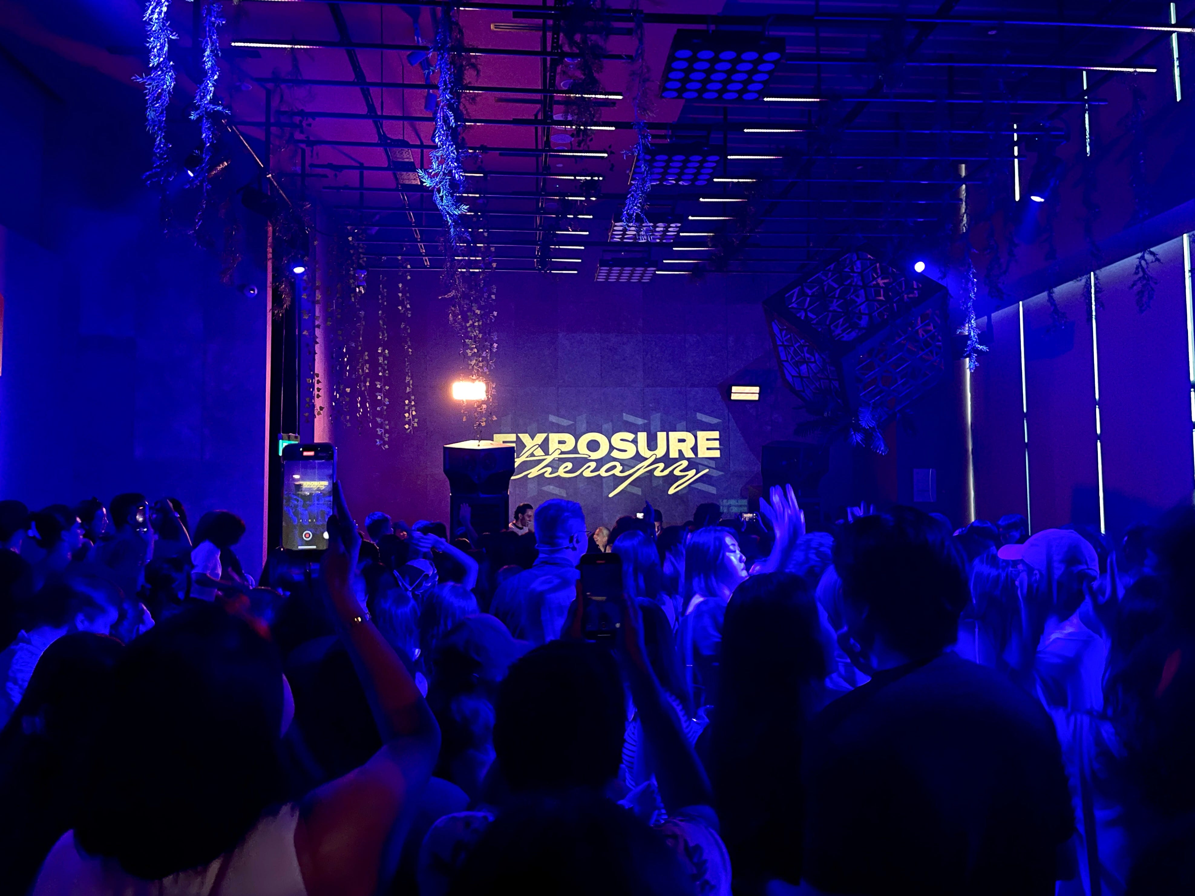 The sold-out rave was held in an events space in Singapore's central business district.
