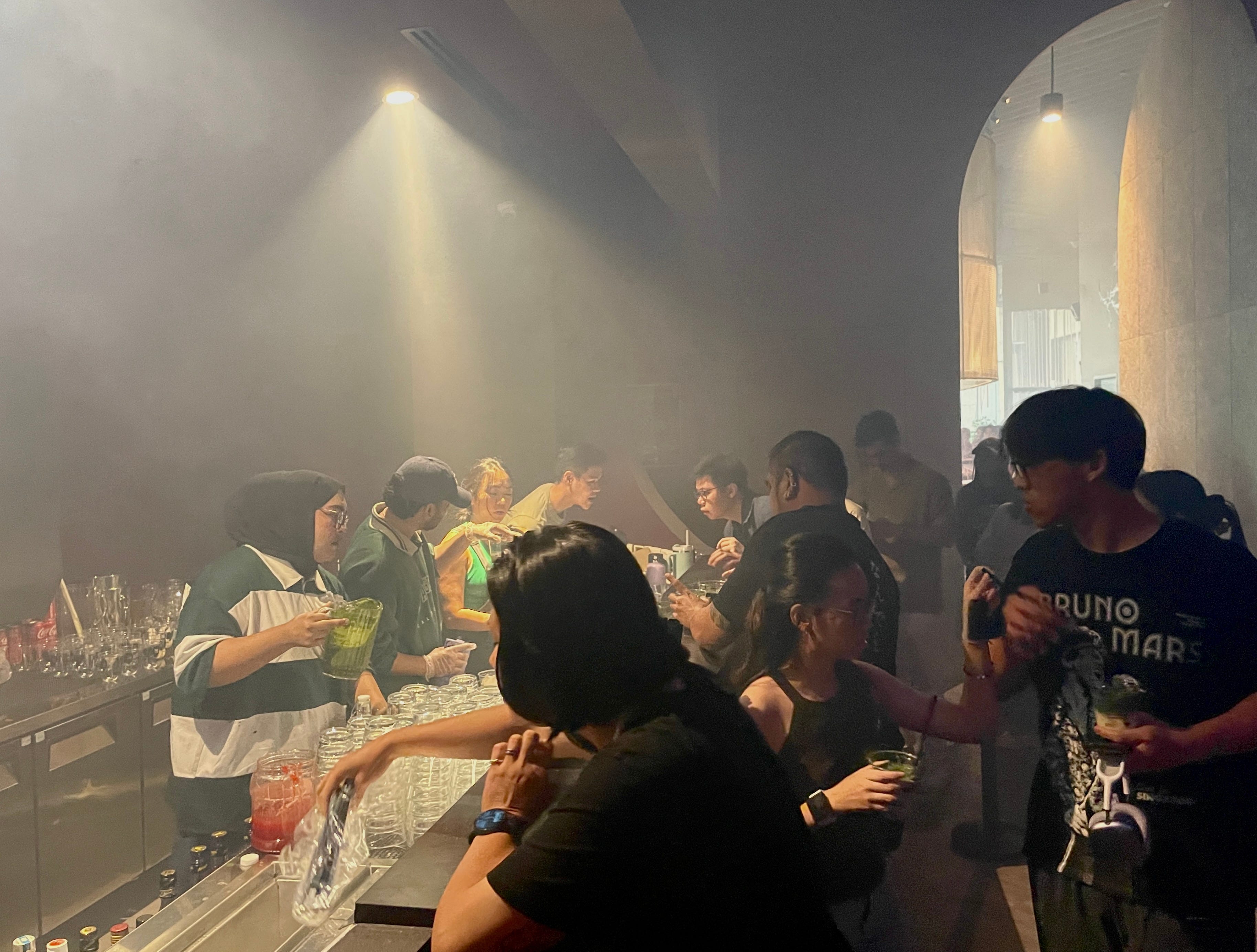 The queue for the complimentary matcha was about 20 people long when I arrived.