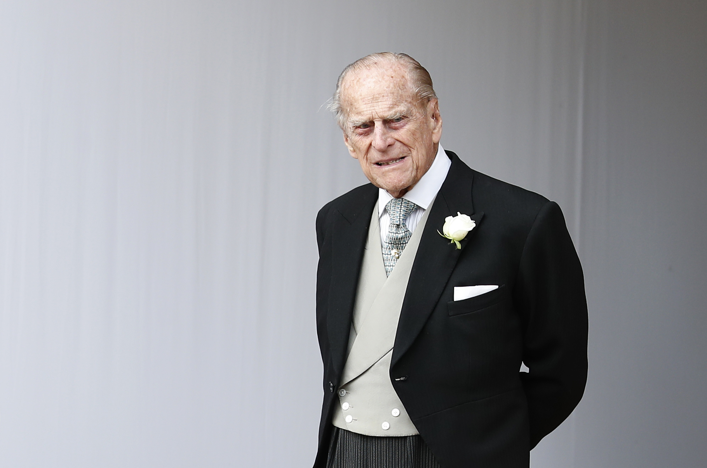 Prince Philip in a formal suit. 