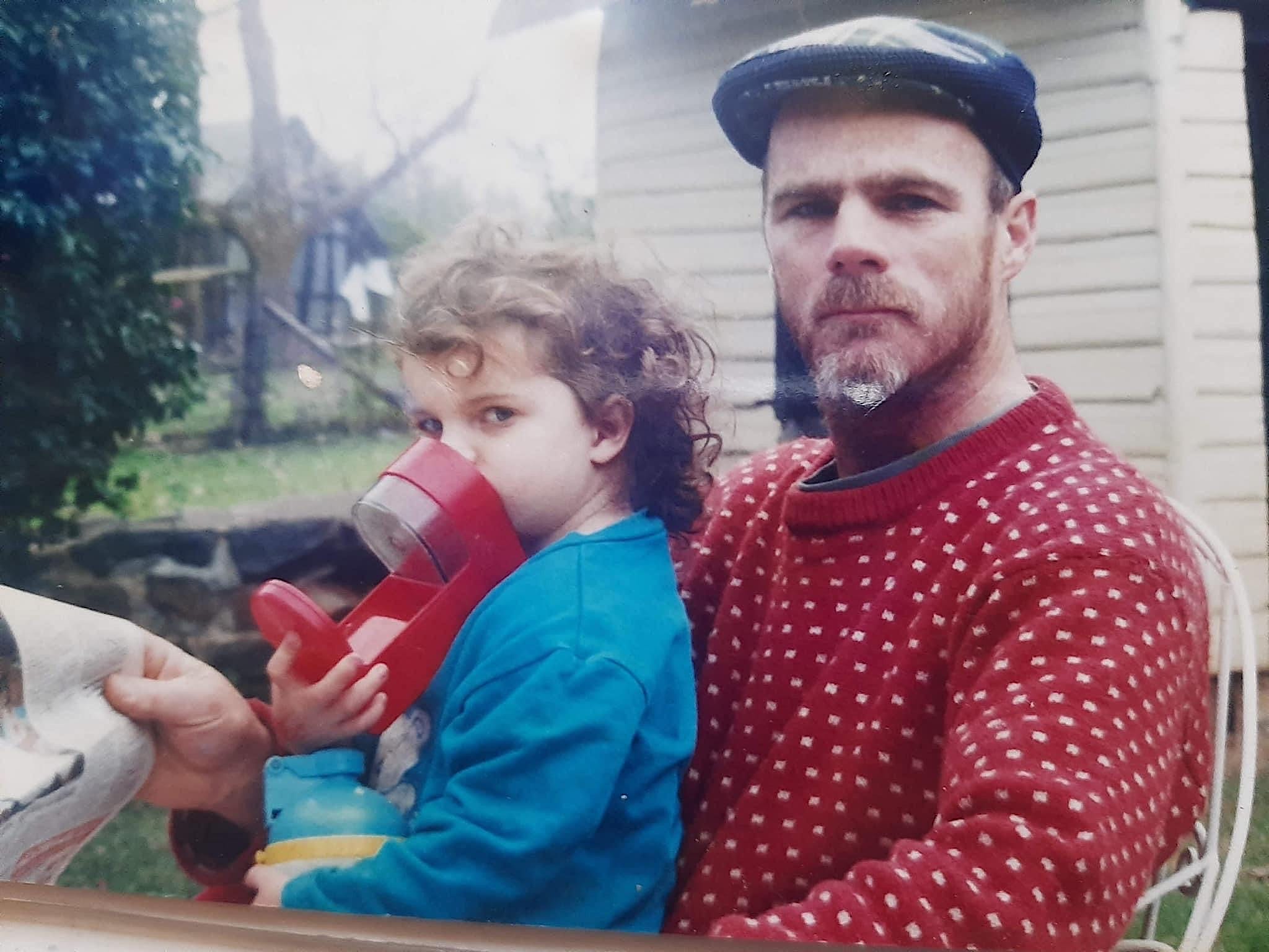 The author with her father when she was a baby.