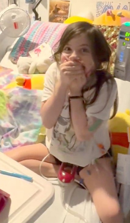 After months of waiting, Cooper got the chance to share the life-changing news to her father.