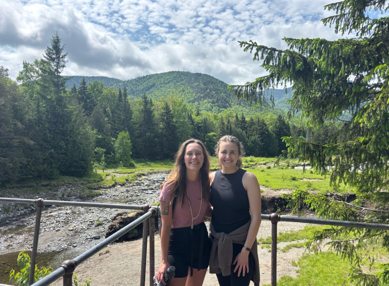 The writer and her best friend in Saratoga Springs, New York.