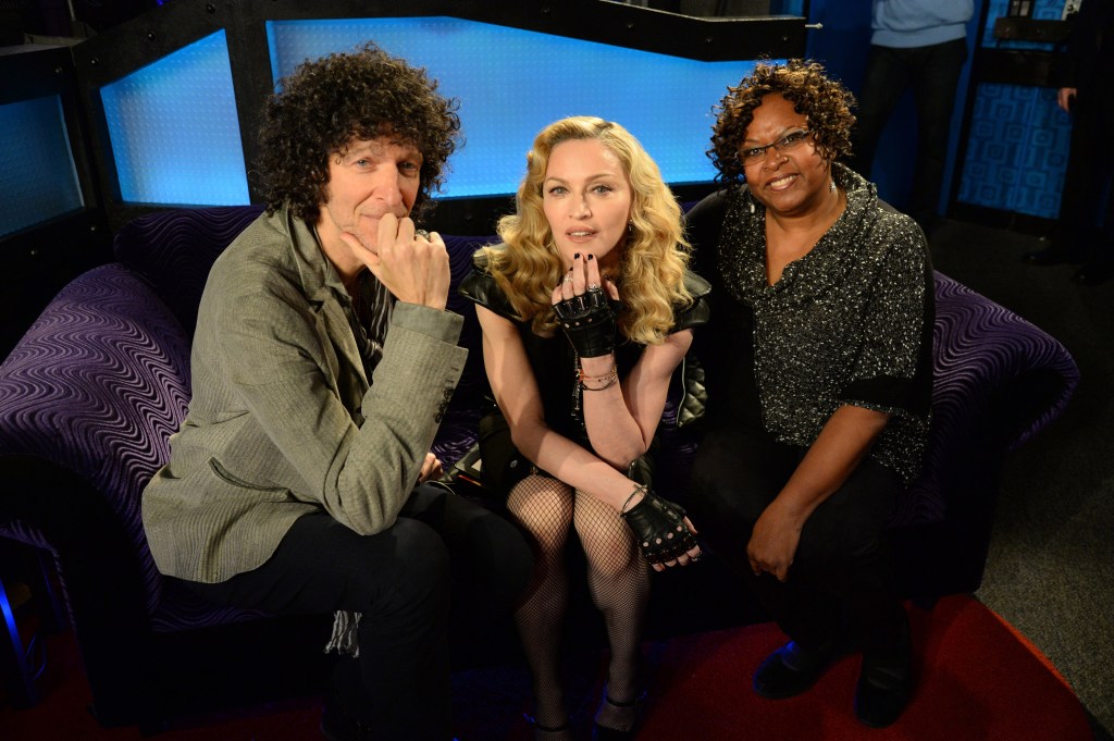 Howard Stern, Madonna and Robin Quivers in March 2015