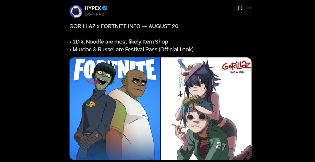 Gorillaz Fortnite Leak