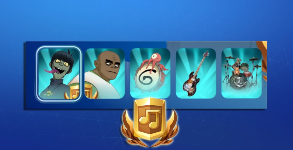Fortnite Gorillaz Music Pass Menu