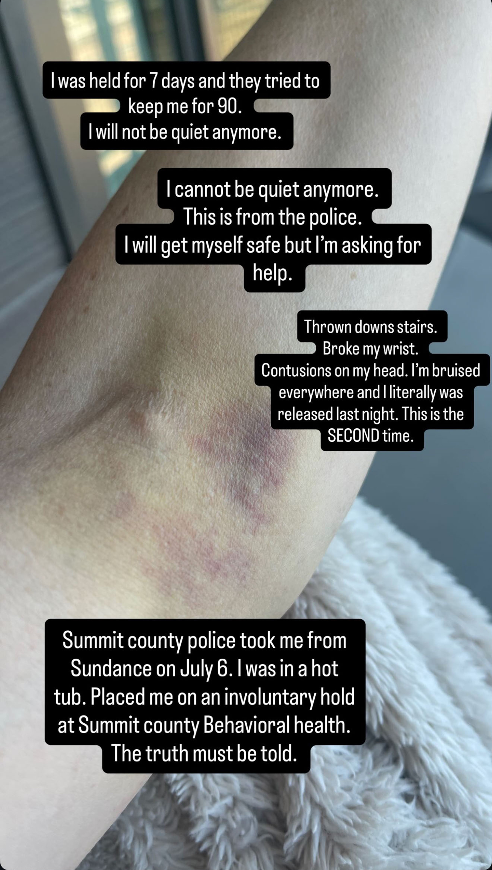 Kelley Wolf's injuries