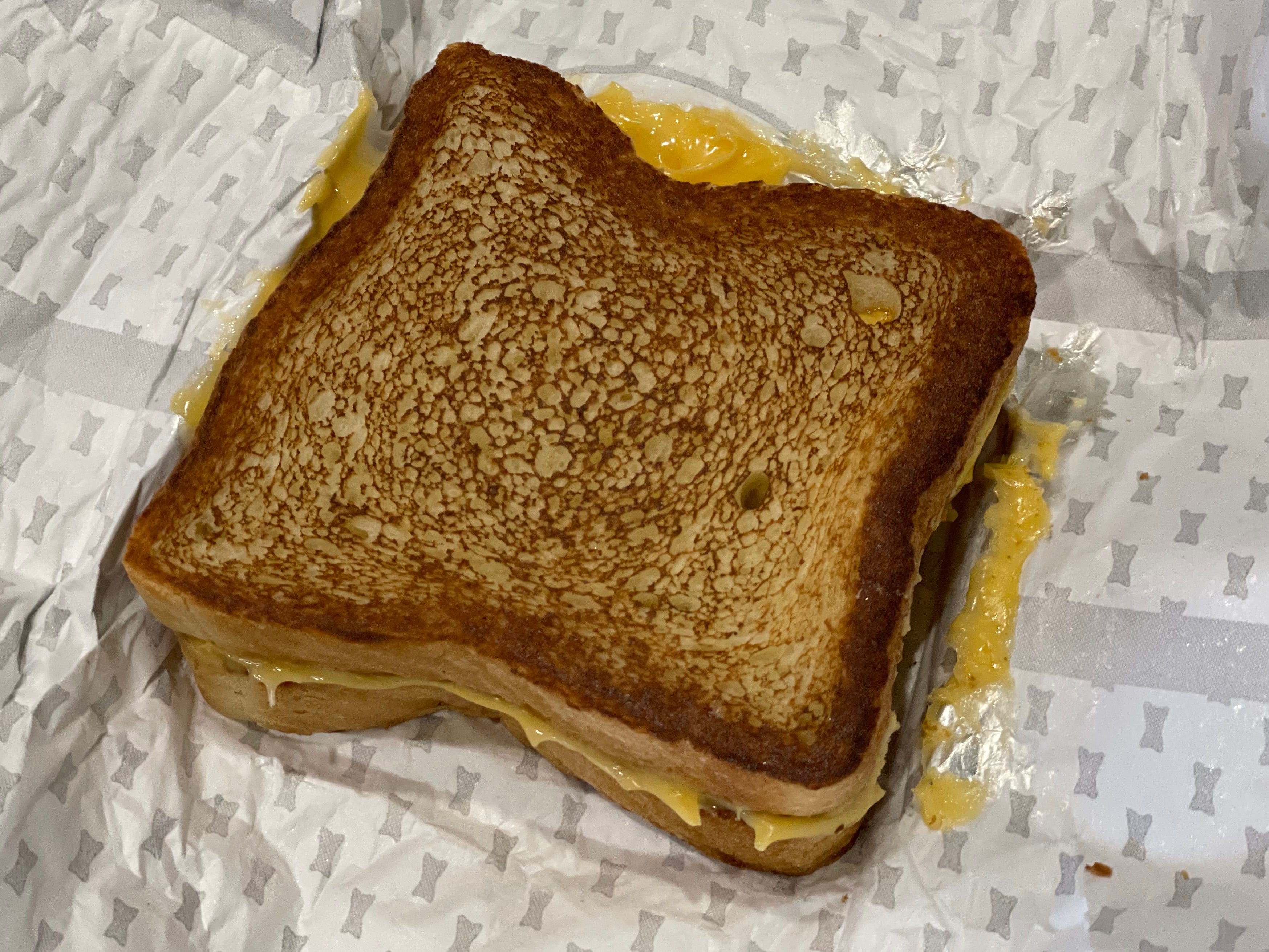 The author's grilled cheese sandwich from Sonic.