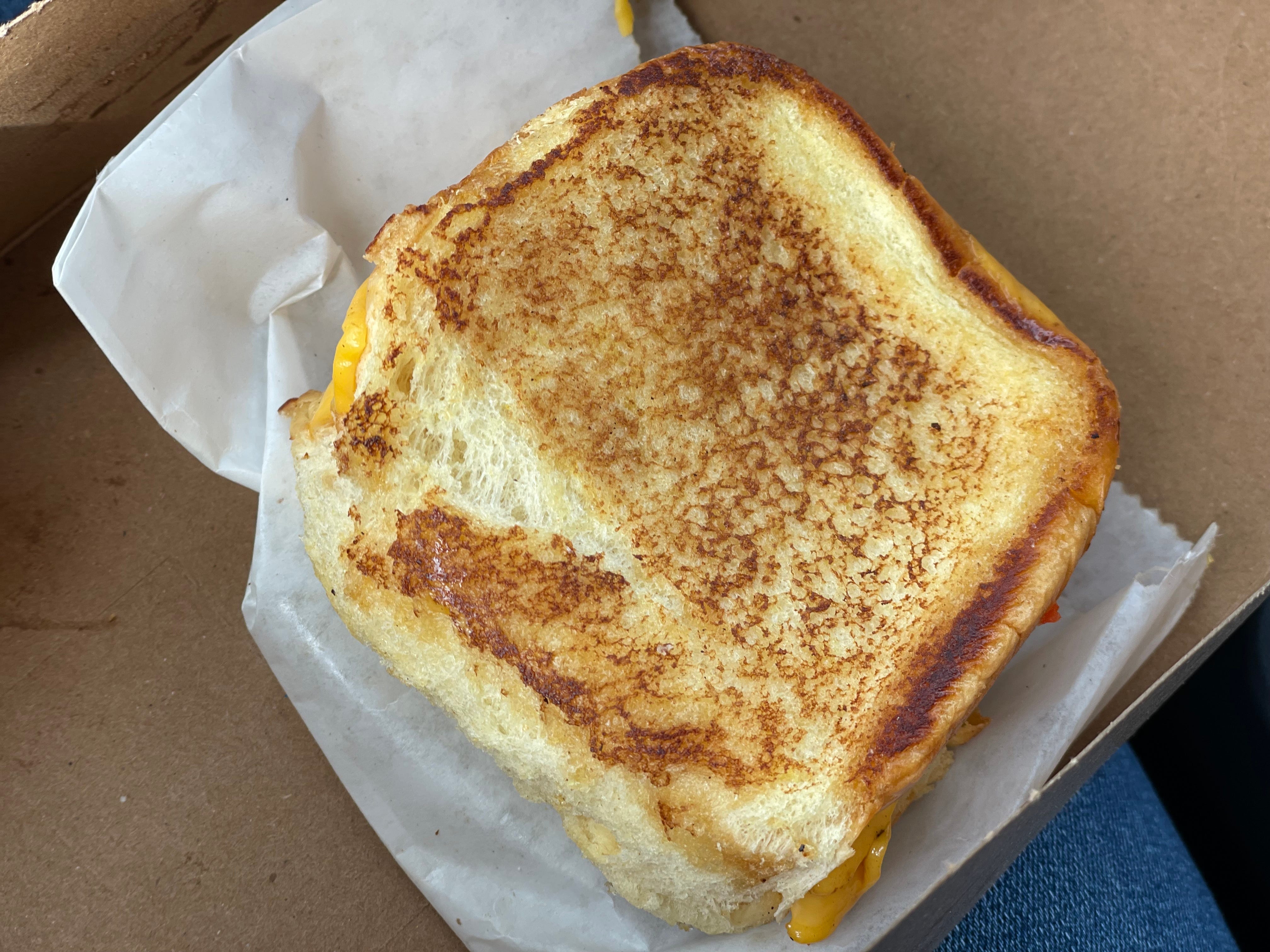 The author's grilled cheese sandwich from Shake Shack.