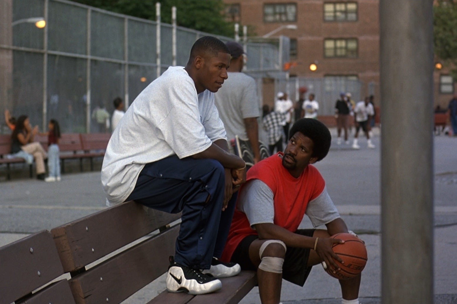 Ray Allen and Denzel Washington in "He Got Game."