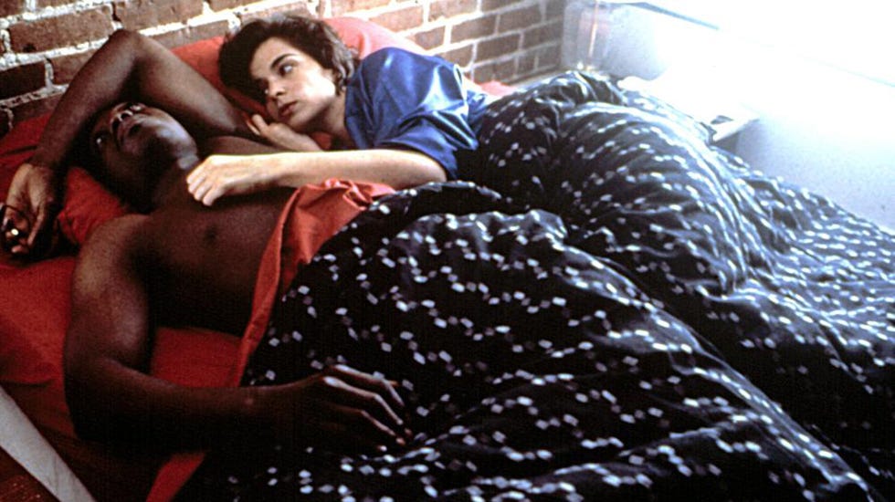 Wesley Snipes and Annabella Sciorra in "Jungle Fever."