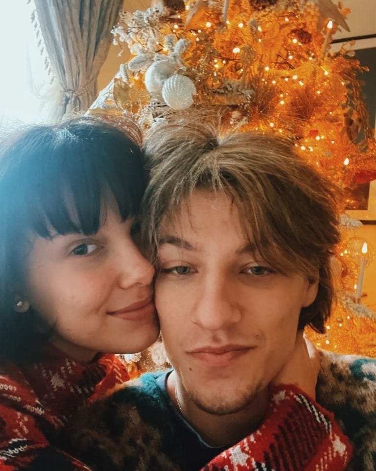 Millie Bobby Brown shared this selfie with Jake Bongiovi on Christmas Day in 2021.