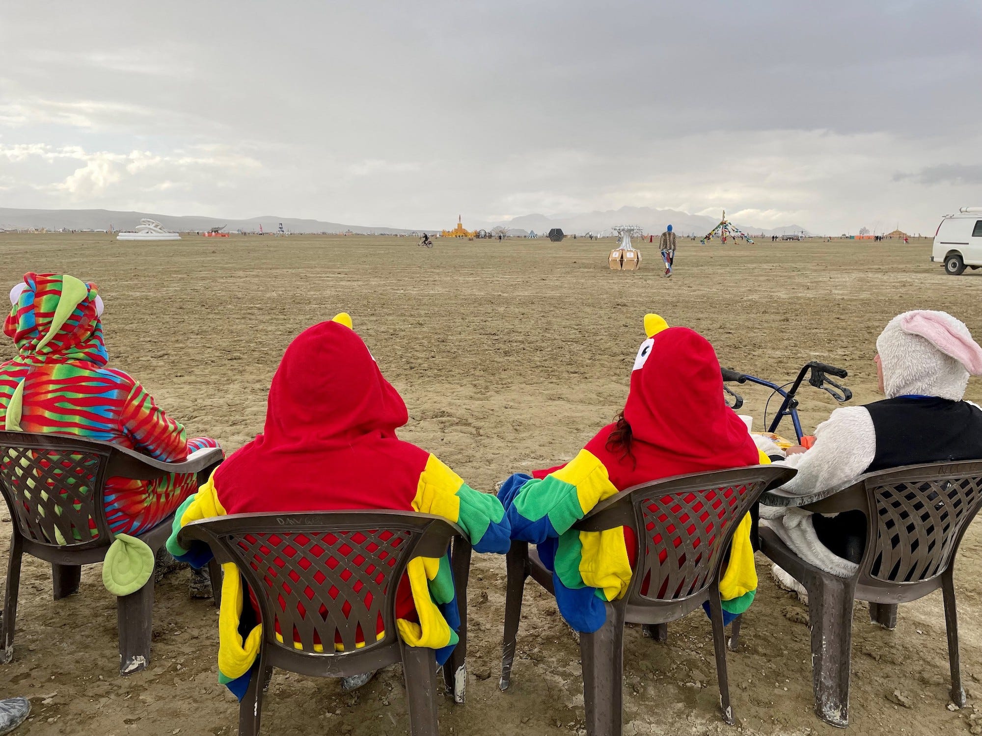 Attendees at Burning Man 2023