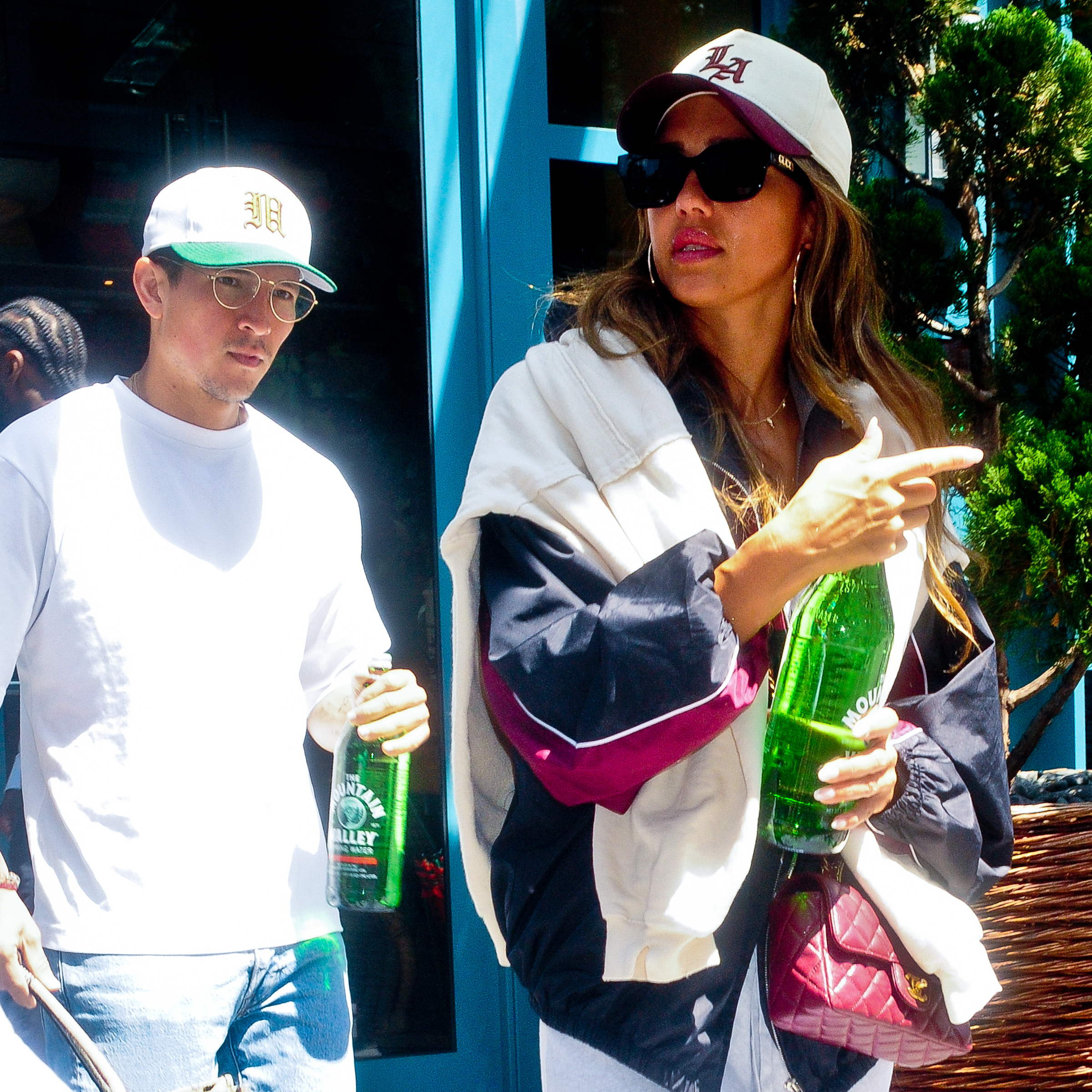Jessica Alba in New York with Danny Ramirez. 
