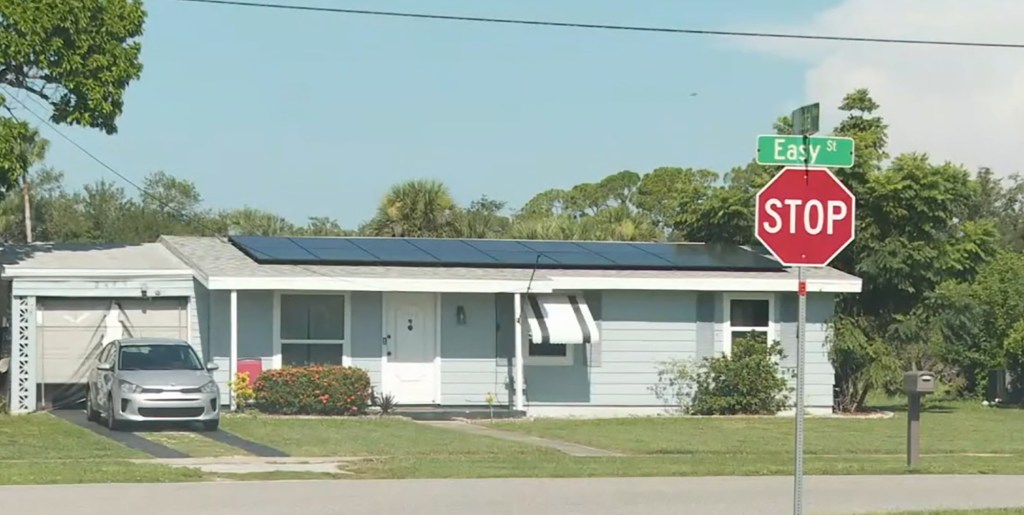 House where a registered sex offender was found in a child's bedroom.