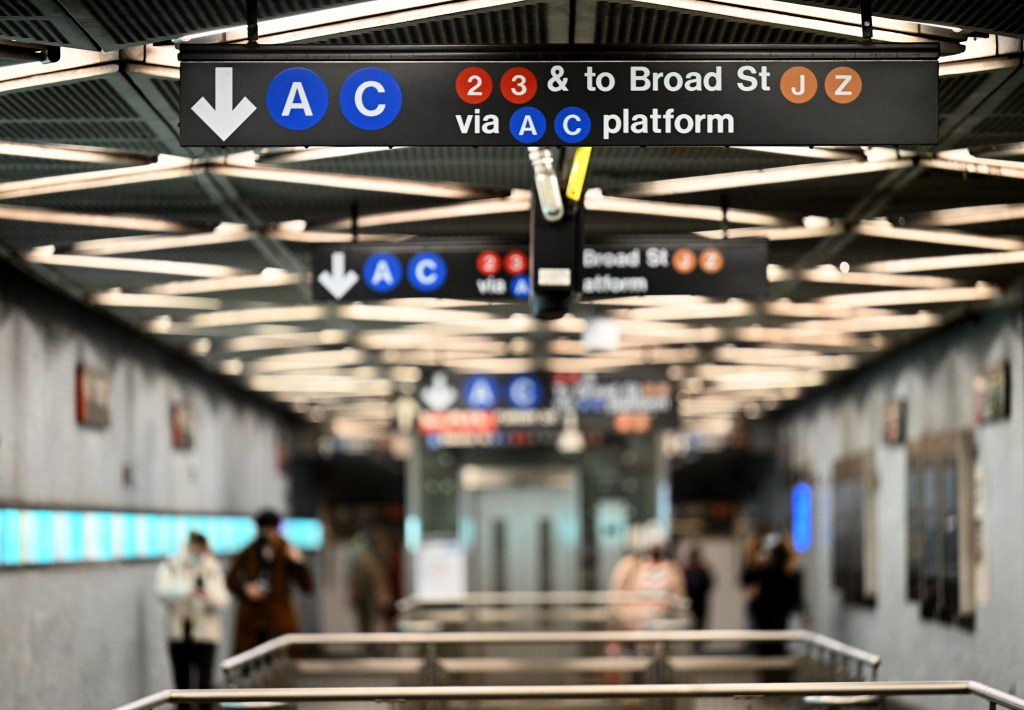 NYC subway station signage.