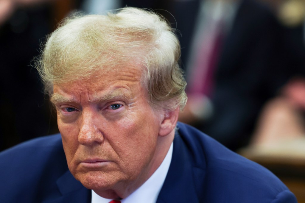 Close-up of Donald Trump.