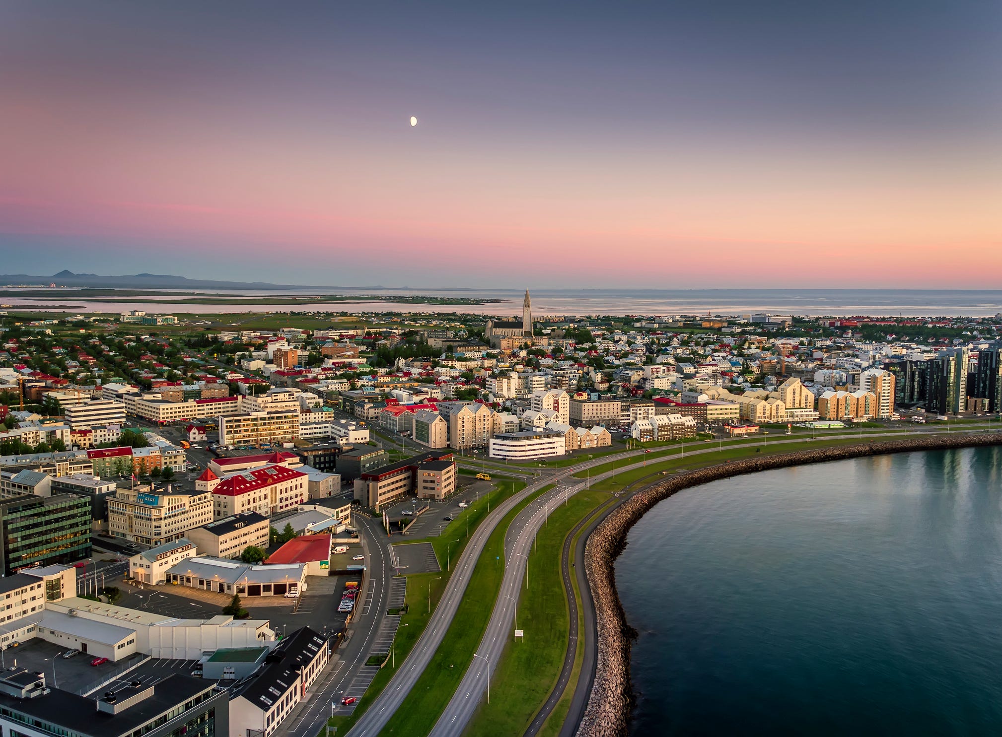 Reykjavík in the midnight sun